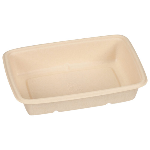 Pulp Plus™ Take-Out Container Base 6X9 IN Pulp Fiber Natural Rectangle 300/Case