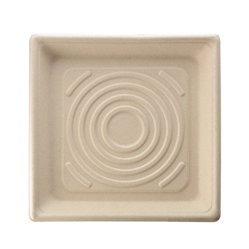 Serving Tray 10.25X10.25X1.2 IN Sugarcane Tan Square 100 Count/Bag 2 Bags/Case