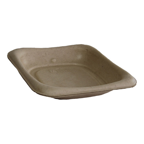 Sandwich Take-Out Container Base 5.5X5.5X1 IN Pulp Fiber Kraft Square 300/Case