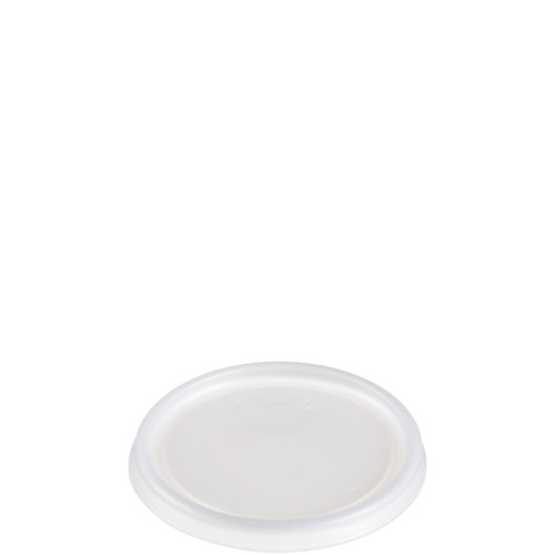 Dart® Lid Flat 3.1X0.3 IN HIPS Translucent For 6 OZ Take-Out Container Base No Hole 100 Count/Pack 10 Packs/Case