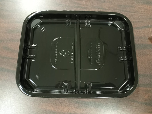 Take-Out Container Base 9.25X7.25X0.865 IN PET Black 450/Case