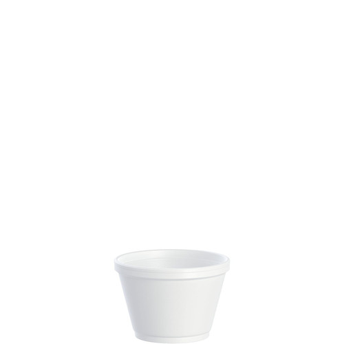 Dart® J Cup® Food Container Base 6 OZ EPS White Round Insulated 50 Count/Pack 20 Packs/Case 1000 Count/Case