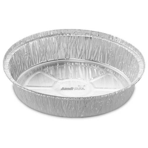 Handi-Max Take-Out Container Base 9 IN Aluminum Silver Round 500/Case