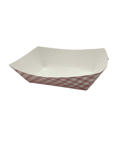 Food Tray 10 LB Paper Red White 250/Case