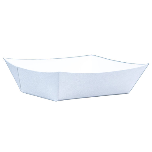 Food Tray 1 LB Paper White Plain 1000/Case