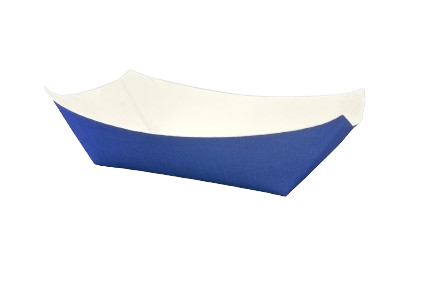 Food Tray 3 LB Paper Blue Rectangle 500/Case