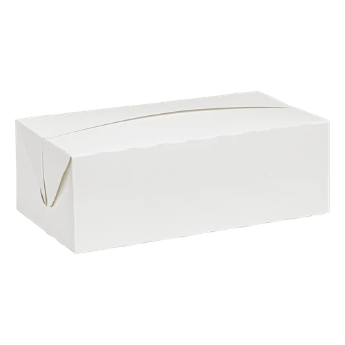 Dinner Take-Out Box 9X5X3 IN SBS Paperboard White Fast Top Automatic Bottom 400/Case