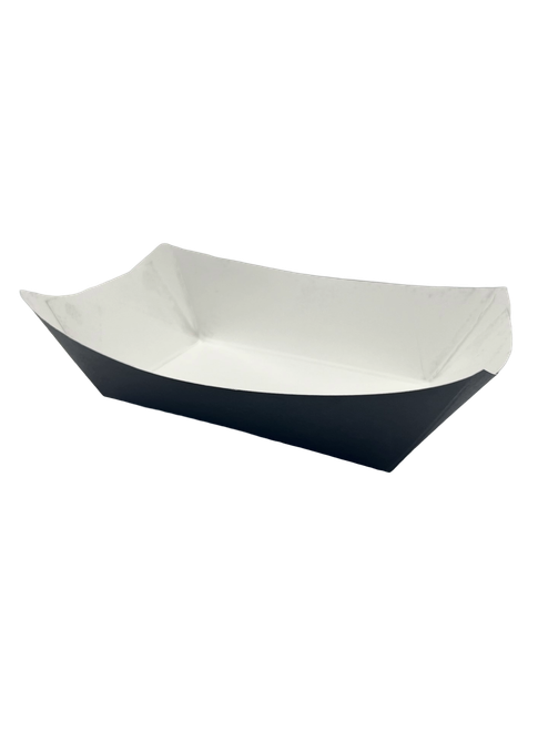 Food Tray 3 LB Paper Black Rectangle 500/Case
