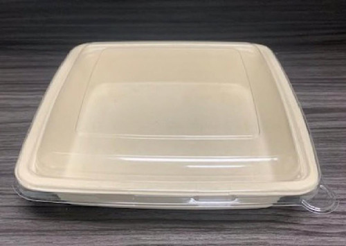Lid 9X9 IN PET Clear Square For 32-48 OZ Container 300/Case