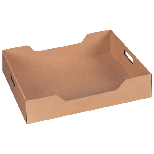 Catering Box Serving Tray Large (LG) 20.25X13.75X4.75 IN Corrugated Paperboard Kraft Rectangle 15/Case