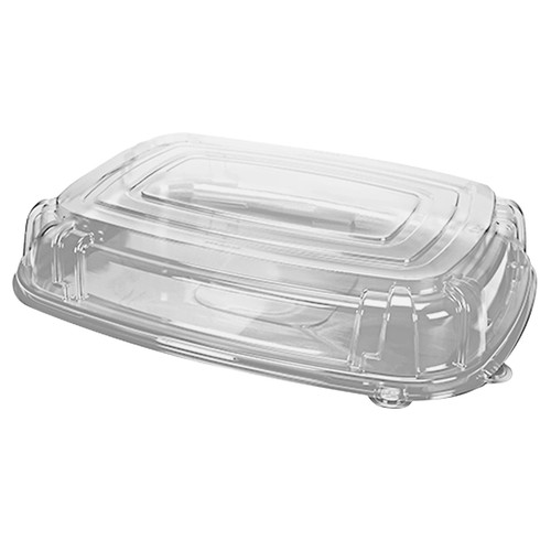 Serving Tray Base & Lid Combo With Dome Lid 17X13X3 IN PET Clear Rectangle 25/Case