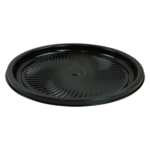 Serving Tray Base 18.13X1.38 IN PET Black Round 36/Case