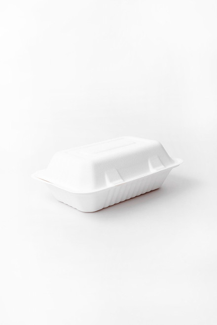 Take-Out Box 9X6 IN Sugarcane White 250/Case