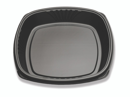 Take-Out Container Base 5X5 IN PS Black Square Shallow 48/Case