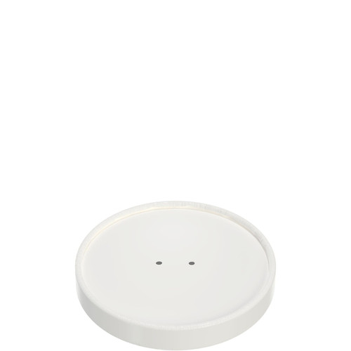 Solo® Flexstyle® Lid Flat 4.9X0.713 IN 1 Compartment DSP White For 32 OZ Soup Cup Unhinged 25 Count/Pack 20 Packs/Case