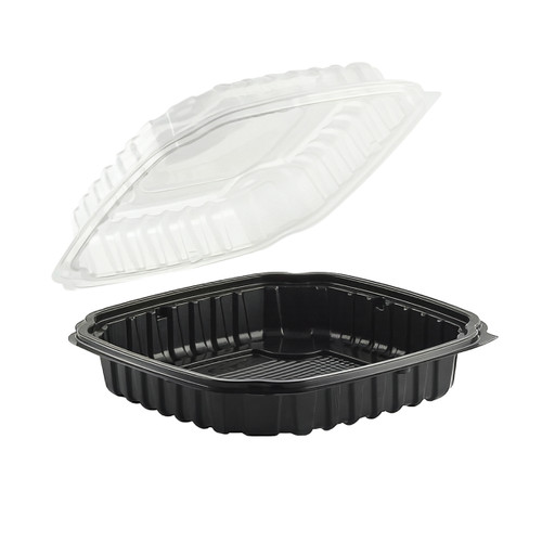 Take-Out Container Hinged With Dome Lid 9.5X10.5 IN PP Anti-Fog 100/Case