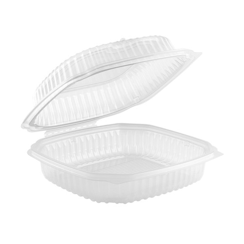Culinary Lites Take-Out Container Hinged 9X9 IN Plastic Square 120/Case
