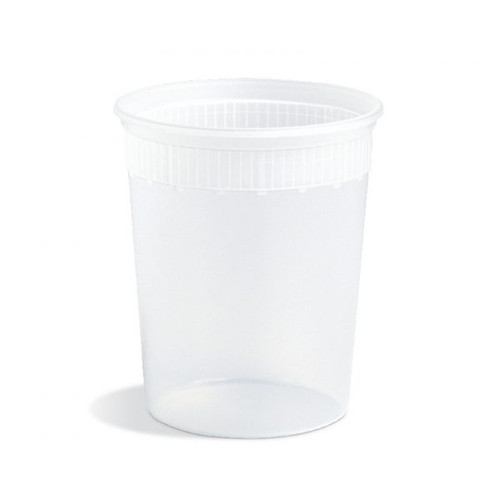 Classic Line Deli Container Base 32 OZ PP Clear Round 500/Case
