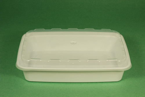 Take-Out Container Base 8.1X5.5X1.55 IN Plastic White Rectangle 150/Case
