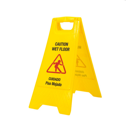 Caution Wet Floor Sign, 2-Sided