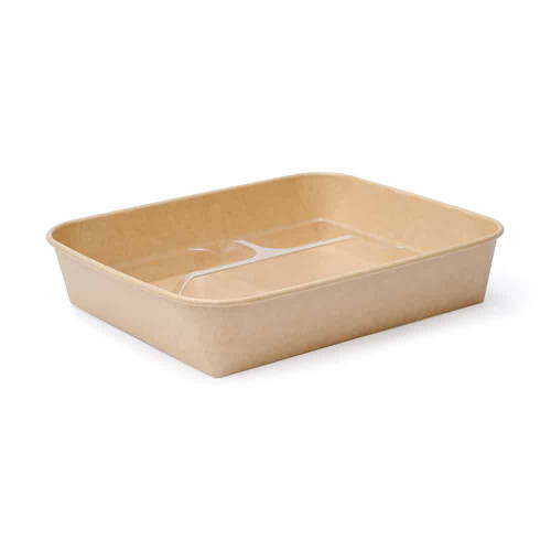 The BOTTLEBOX ® Insert Base 8.3X6.8X1.26 IN 3 Compartment PP Clear Rectangle 400/Case