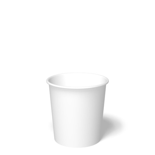 Food Container Base 16 OZ Poly-Coated Paper White Round Tall 500/Case