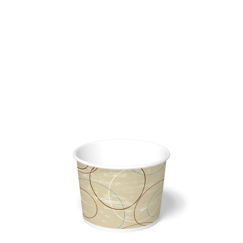 Food Container Base 10 OZ Double Wall Poly-Coated Paper Champagne Round 1000/Case