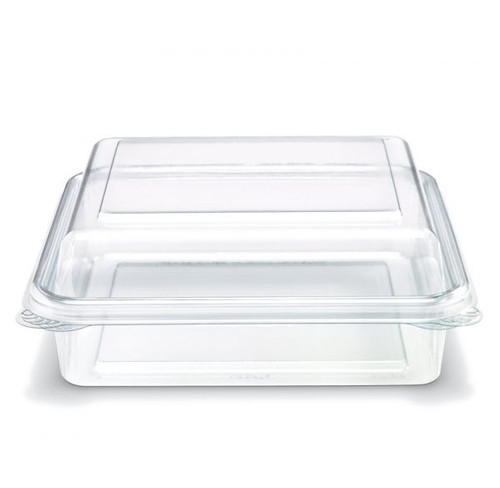 Crystal Seal® Take-Out Container Hinged 7.8X7.6X2.67 IN PET Smooth Wall 200/Case