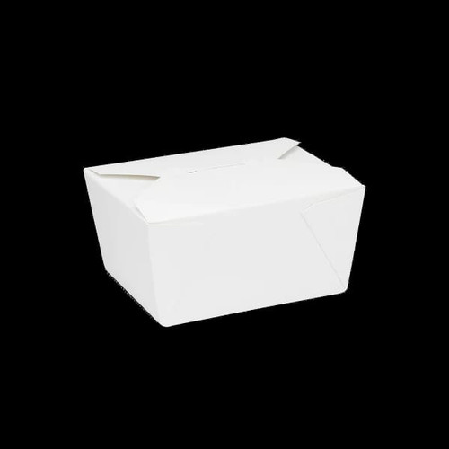Karat® #1 Take-Out Box Fold-Top White 450/Case