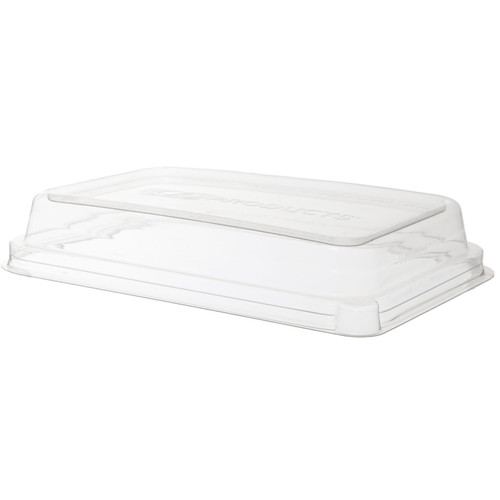 WorldView Lid Dome 9X6X1 IN PLA Clear Rectangle For 24-32 OZ Container 200/Case