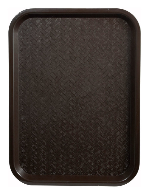 Cafeteria & School Lunch Tray Base 14X18 IN Plastic Brown Rectangle 1/Each