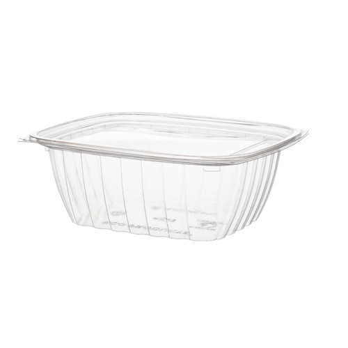 Deli Container Base & Lid Combo With Flat Lid 32 OZ PLA Clear Rectangle 200/Case