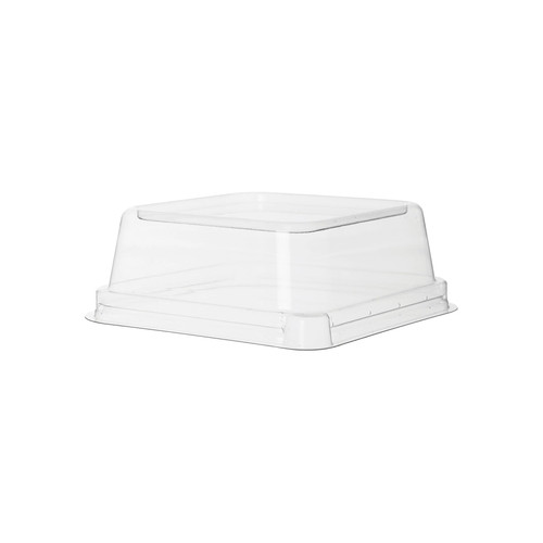WorldView Lid Dome 5X5X2 IN PLA Clear Square For Container Unhinged 400/Case