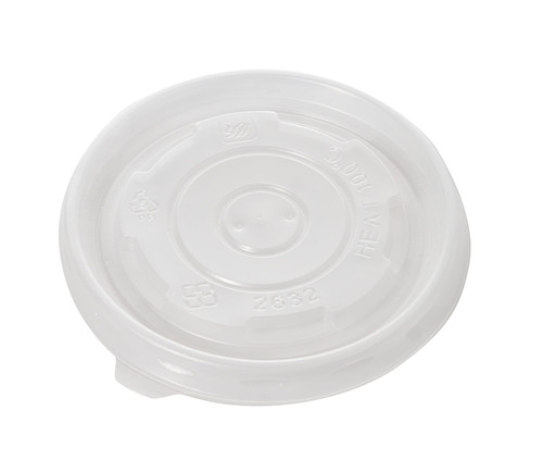 Lid PP Translucent For 8 OZ Hot Food Container Vented 1000/Case