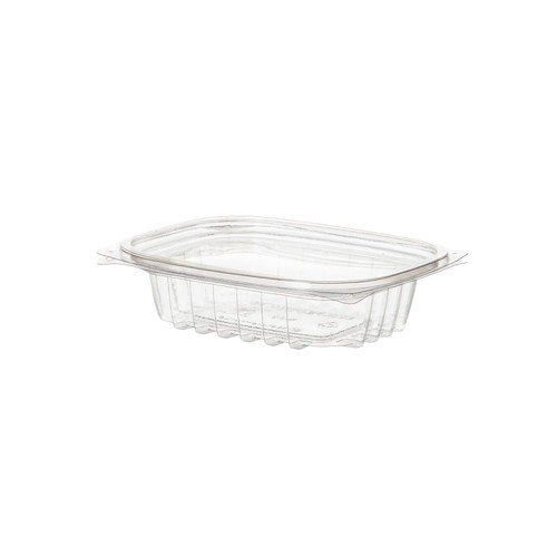 Deli Container Base & Lid Combo With Flat Lid 8 OZ PLA Clear Rectangle 300/Case