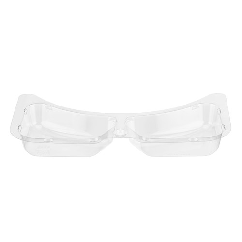 Safe-T-Fresh® Take-Out Container Insert 4 OZ 6.9375X3.625X0.8125 IN 2 Compartment RPET Clear Rectangle 360/Case