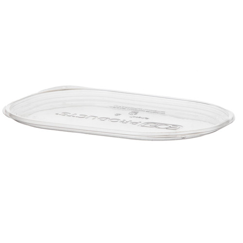 Lid Flat PLA Clear Rectangle For 24-32 OZ Deli Container 400/Case