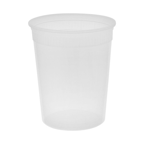 Deli Container Base 32 OZ PP Clear Round Microwave Safe 480/Case