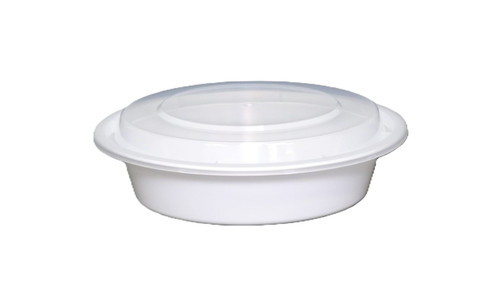 Take-Out Container Base & Lid Combo White Round 150/Case