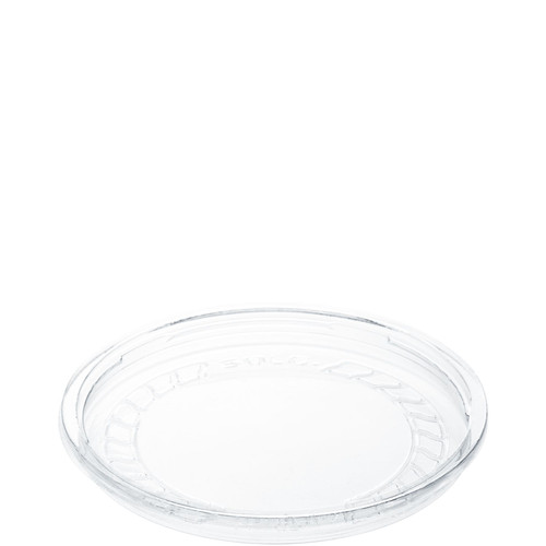 Solo® Lid 4.69X0.48 IN 1 Compartment RPET Clear For 8-32 OZ Deli Container Unhinged Recessed 50 Count/Pack 10 Packs/Case