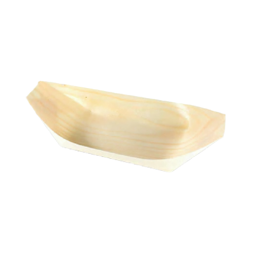 Food Tray 8 IN Wood Boat 500/Case