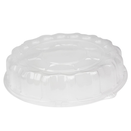 Caterware® Lid Dome 16X3.5 IN 1 Compartment OPS Clear Round For Container 50/Case