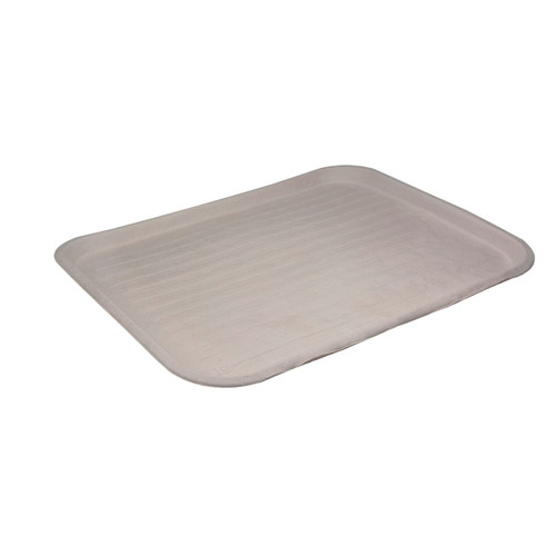Cafeteria & School Lunch Tray Base 14X18X1 IN Molded Fiber Natural Rectangle 100/Case