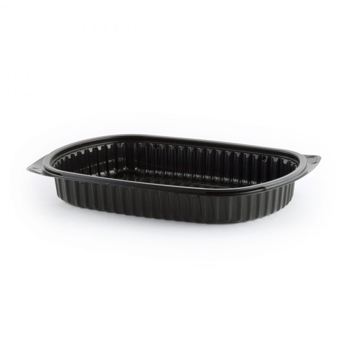 Take-Out Container Base 7X10 IN PP Black Microwave Safe 250/Case