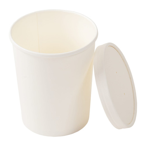 Hot Food Container Base & Lid Combo 32 OZ White 250 Count/Pack 1 Packs/Case 250 Count/Case