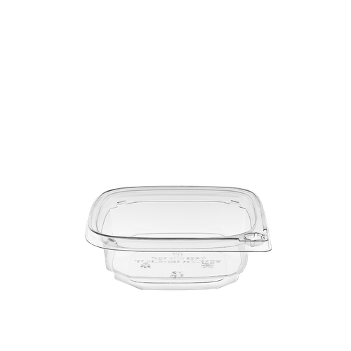 Deli Container Base 8 OZ PET Clear Square Tamper-Evident 500/Case