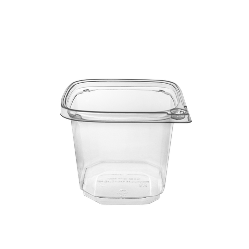 Deli Container Base 24 OZ PET Clear Square Tamper-Evident 500/Case