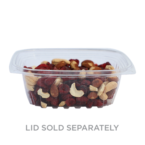 Deli Container Base 12 OZ PLA Clear Rectangle 900/Case
