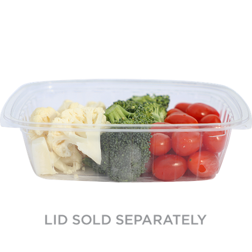 Deli Container Base 24 OZ PLA Clear Rectangle 600/Case