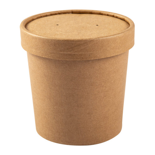 Food Container Base & Lid Combo 12 OZ Kraft 250 Count/Pack 1 Packs/Case 250 Count/Case